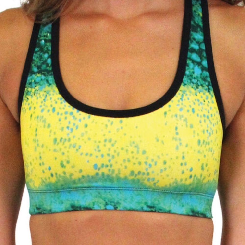 Dorado Reversible Sports Bra Guy Harvey watercolor dri fit racerback‎ small